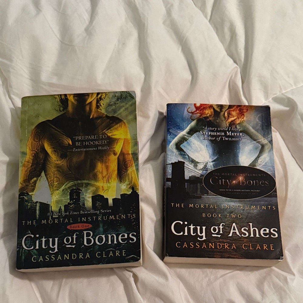 City of Bones and Ashes (first two books in Mortal Instruments series)